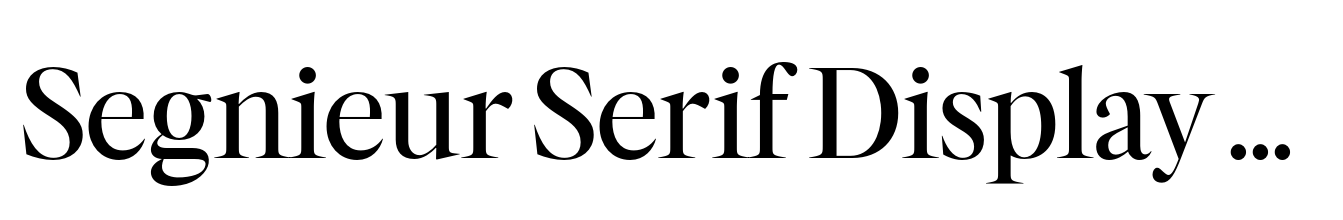 Segnieur Serif Display Regular